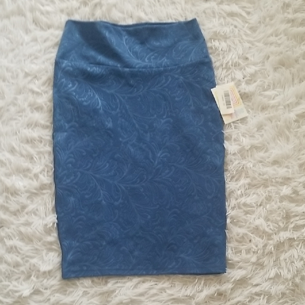 LuLaRoe Blue Pencil Skirt Knee-Length Casual